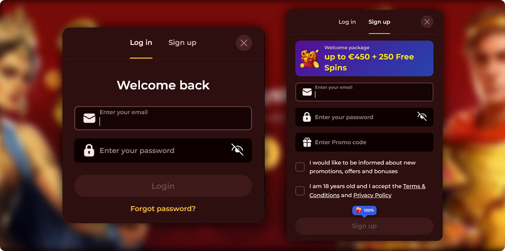RomanCasino Login and Registration